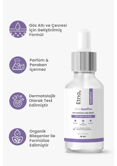 Etna Pharma Auraflux Göz Altı Torbalanma Ve Morluk Karşıtı, Aydınlatıcı Göz Altı Yenileme Bakım Serumu 30 Ml