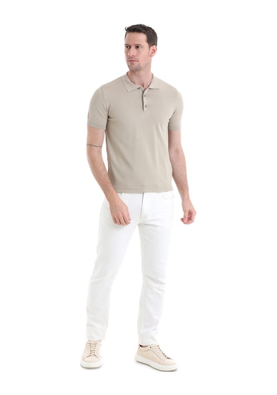 Hatemoğlu Bej Regular Fit Düz Rayon Polo Yaka Tişört 35362023c001 006 Bej