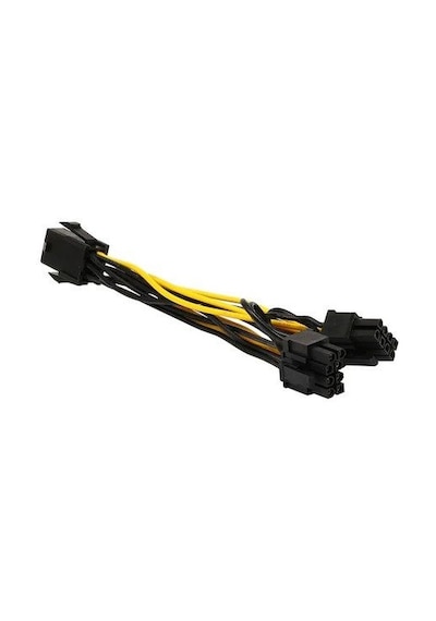 6 Pin to 2 x 6+2 Pin PCI-E Ekran Kartı Güç Power Kablosu Çevirici