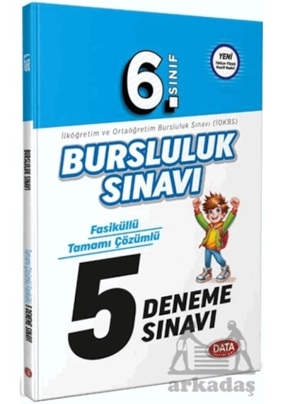 6. Sınıf Bursluluk Sınavı Fasiküllü Tamamı Çözümlü 5 Deneme Ciltli Data Yayınları