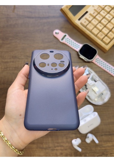 Mi 15 Ultra Uyumlu Süper İnce Mat Ultra Thin Silikon Kılıf Lacivert