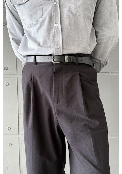 Erkek Baggy Fit Gabardin Kumaş Pantolon Siyah