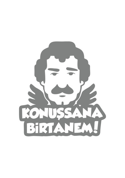 Müslüm Gürses Silüet Araba Sticker 17x17 Cm Gri