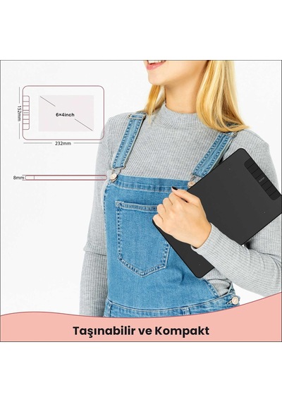 Vk640 6x4 6 Kısayol Tuşlu Grafik Tablet+kalem