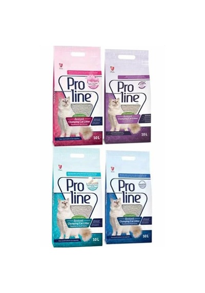 Proline İnce Topaklaşan Bentonit Kedi Kumu 4 x 10 L Set