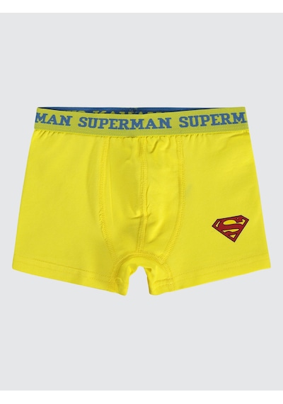 Süperman Erkek Çocuk 3'lü Boxer Set 2-10 Yaş Sarı