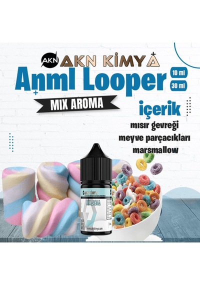 Akn Kimya Anml Looper Mix Aroma Meyveli Mısır Gevreği Gıda Aroması 10 Ml