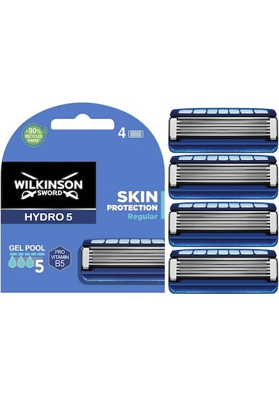Wilkinson Sword Hydro 5 Skin Protection Regular Yedek Tıraş Bıçağı Başlık - 4 Adet