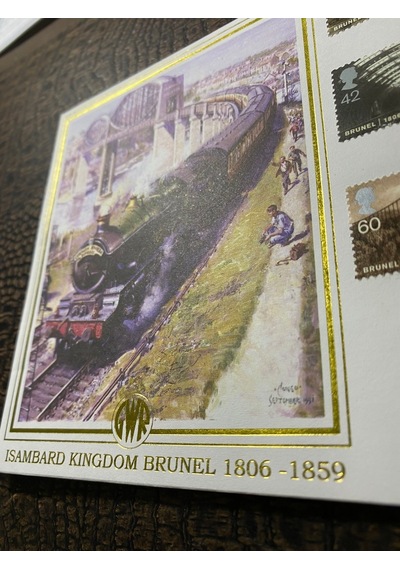 İngiltere Köprü Mimarı İsambard Kingdom Brunel Tren Köprüleri Temalı 2006 Limitli, Islak İmzalı, Tam Seri Pullu Buckingham Zarf Limited No: 279/350