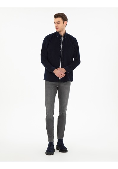 Pierre Cardin Erkek Lacivert Gömlek Desenli 50292347-vr033 Lacivert