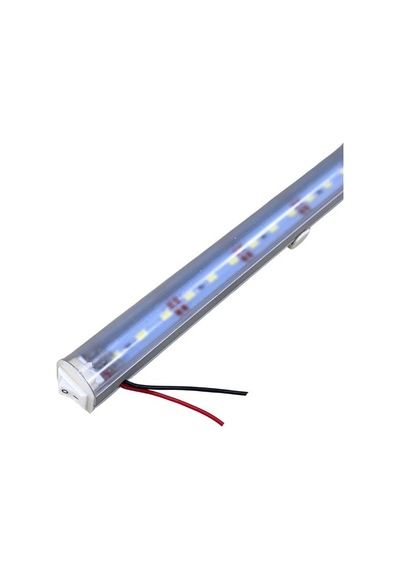 12v Floresan Tavan Lambası 33 Ledli Beyaz Anahtarlı Şeffaf Cam 47 Cm