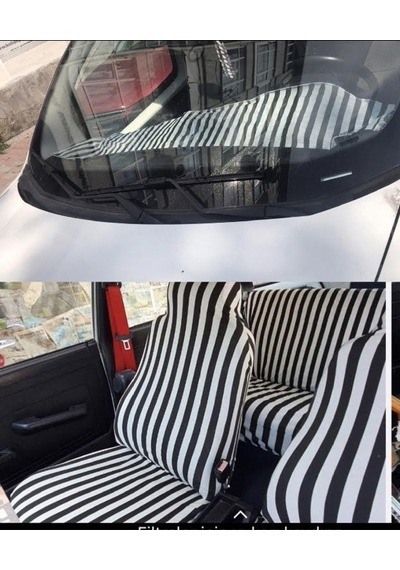 Fiat / Tofaş Uyumlu Şahin Zebra Pratik Servis Kılıfı ve Torpido Koruyucu Örtü Set Siyah
