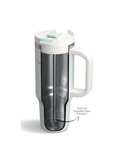 2 Moods Tuck-in Tumbler Sızdırmaz Çelik Termos 900 Ml Sprout Green St-240 Açık Bej