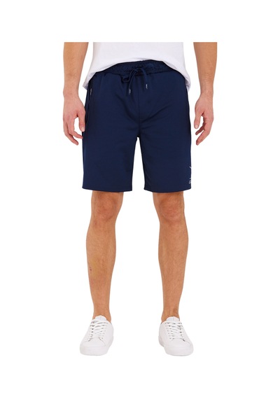 Adams Erkek Reflektör Logo Regular Fit Cepli Spor Şort Navy