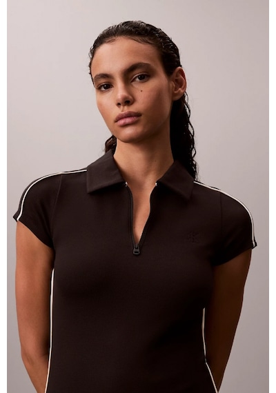 Calvin Klein Teknik Örme Polo Mini Kadın Siyah Elbise Yw0yw01763-01w Siyah Calvin Klein Teknik Örme Polo Mini Kadın Siyah Elbise Yw0yw01763-01w Siyah
