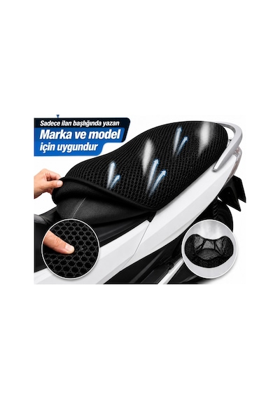 Honda Today 50 Motosiklet Sele Kılıfı 3d Fileli Sele Kılıfı Nefes Alan Sele Koruma