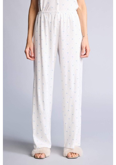 Defacto Çiçekli Pijama Altı G4626ax26smer98 Ekru-er98