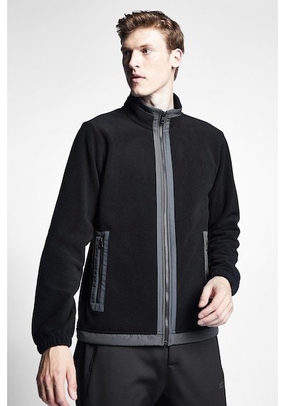 Lescon Siyah Erkek Polar Fermuarlı Sweatshirt 22K-1068 Siyah