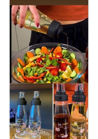 Bayev 2 Adet Hola 750ml Akıllı Damlatmaz Cam Yağdanlık