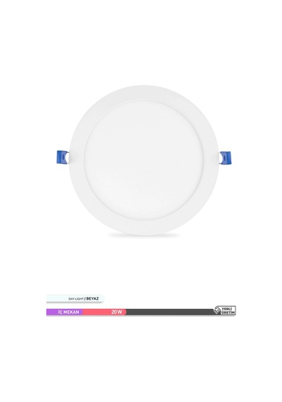 ACK Sıva Altı Yuvarlak LED Panel Armatür Beyaz Gövde 6500K Beyaz