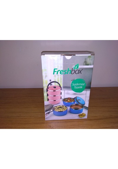 Freshbox 3 Katlı Sızdırmaz Vakumlu Yemek Termosu Sefer Tası