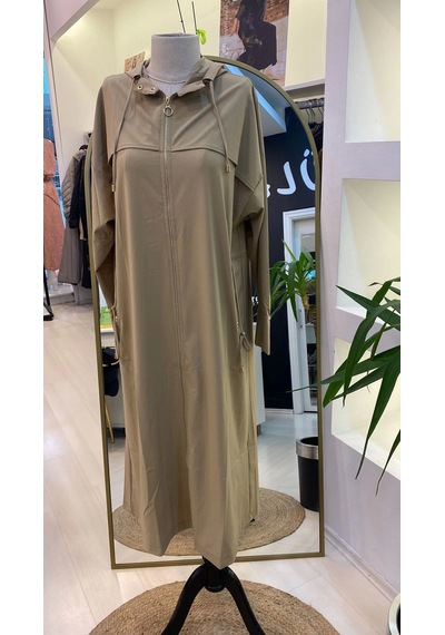 İnvee Kapşonlu Kap 6830 Camal Camal Camel