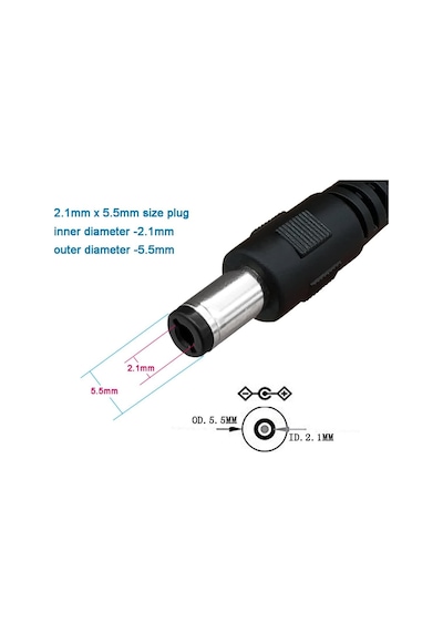 Usb To Dc 5.5 2.1 Mm Kalın Uç Power Güç Çevirici Adaptör Kablosu