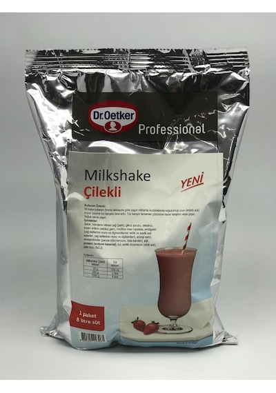 Dr. Oetker Profesyonel Çilek Aromalı Milkshake Tozu 1 KG