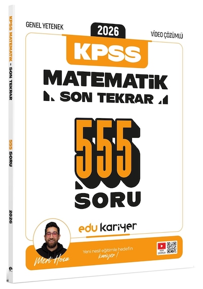 Edu Kariyer Mert Hoca 2026 Kpss Genel Yetenek Kpss Matematik Son Tekrar 555 Soru