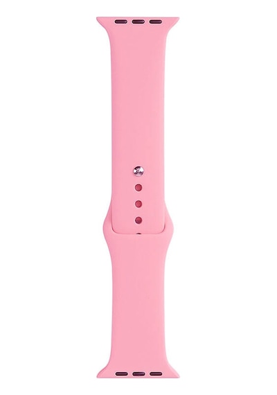 Watch 42mm Band Serisi Klasik Kordon Silikon Strap Kayış-pembe