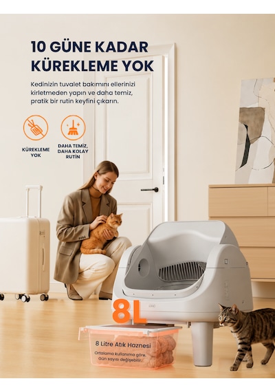 Petpivot Autoscooper As12 Lite Akıllı Otomatik Kedi Tuvaleti