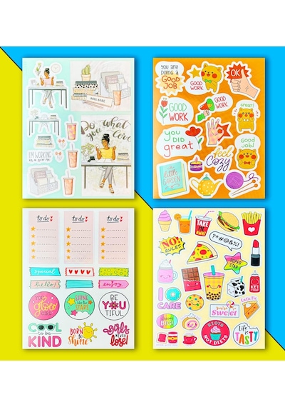 My Dıy Sticker Book 24 17 Cm 16 Sayfa Özel Tasarım Rengarenk Sticker Kitabı 1