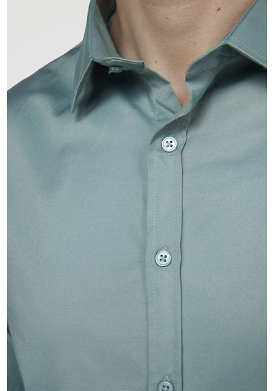 Tudors Slim Fit Likralı Düz Pamuk Saten Erkek Yeşil Gömlek-22436-yeşil Yeşil Tudors Slim Fit Likralı Düz Pamuk Saten Erkek Yeşil Gömlek-22436-yeşil Yeşil