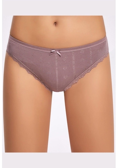 Ilke Kadın Jakarlı (Transferli Ribana) Dantelli Slip 273 - 12 A