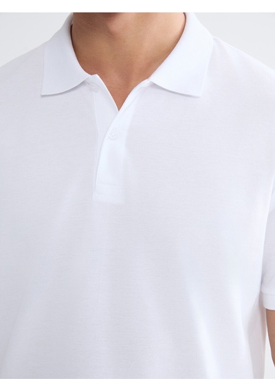 Lcwaıkıkı Classic Beyaz Polo Yaka Pike Erkek Tişört