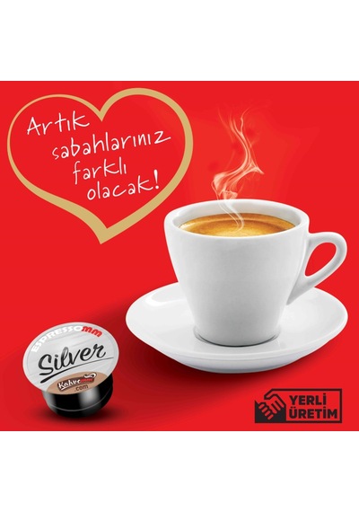 Espressomm® Tchibo Cafissimo Makineleri İle Uyumlu Silver Kapsül Kahve 5 x 10'lu