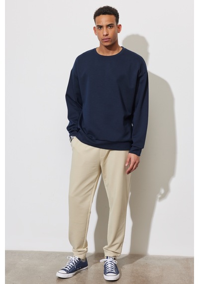 AC&Co / Altınyıldız Classics Erkek Lacı Oversize Bol Kesim Bisiklet Yaka Düz Sweatshirt Lacı AC&Co / Altınyıldız Classics Erkek Lacı Oversize Bol Kesim Bisiklet Yaka Düz Sweatshirt Lacı