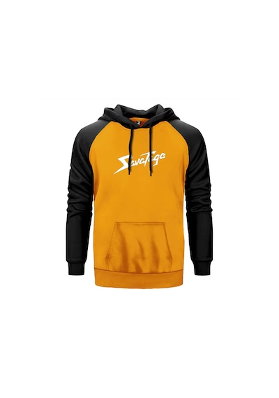 Savatage Logo Yazı Sarı Renk Reglan Kol Sweatshirt Sarı
