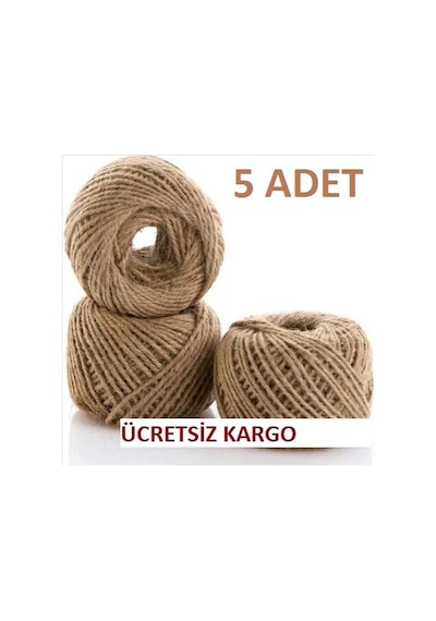 5 Adet Jüt İpi Kırnap İpi Kendir İpi Keten İpi