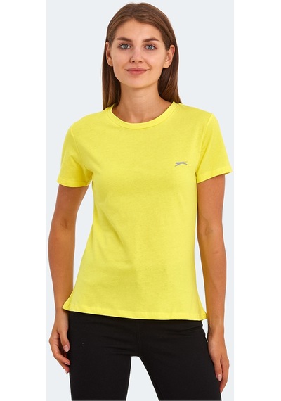 Slazenger KORNELI I Kadın Slim Fit Sarı Tişört