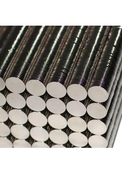 Dünya Magnet Güçlü Neodyum Mıknatıs 10 Mm X 1 Mm 50 Adet
