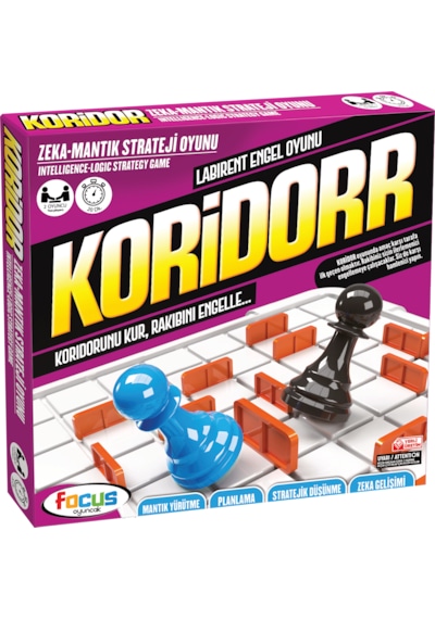 Koridor Akıl Ve Zeka Kutu Oyunu - Strateji Ve Zeka Geliştirici Eğlenceli Oyun