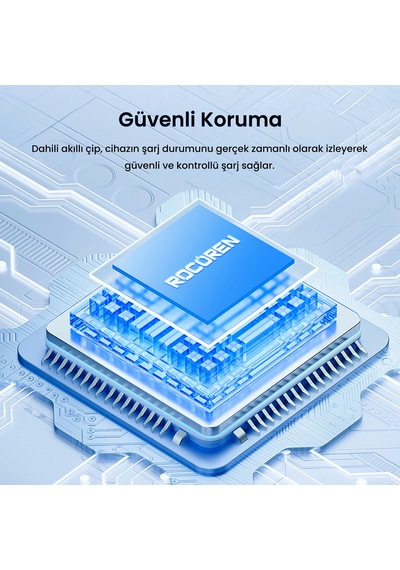 Rocoren 10000mah 22.5w Powerbank Pd Hızlı Şarj, 3 Çıkışlı Usb-c + Çift Usb-a Tablet Ve Telefonlarla Uyumlu Taşınabilir Şarj Cihazı Siyah
