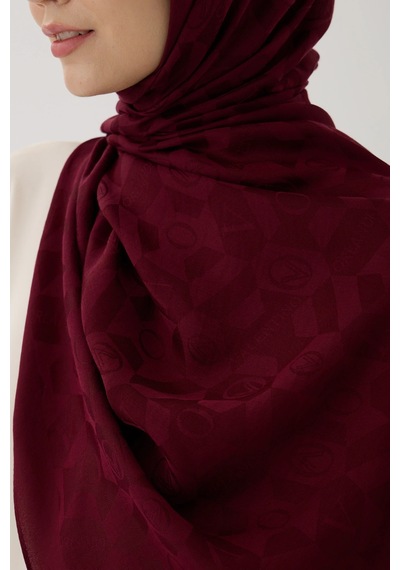 Valentino Orlandi Logo Serisi Monogram Şal - 06244 Kırmızı