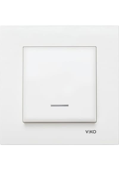 Viko Karre 90967019 Beyaz Işıklı Çerçeveli Anahtar