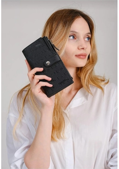 Just Polo Günlük Kombinlere Uygun Yeni Sezon Kadın Cüzdanı Siyah 03641332