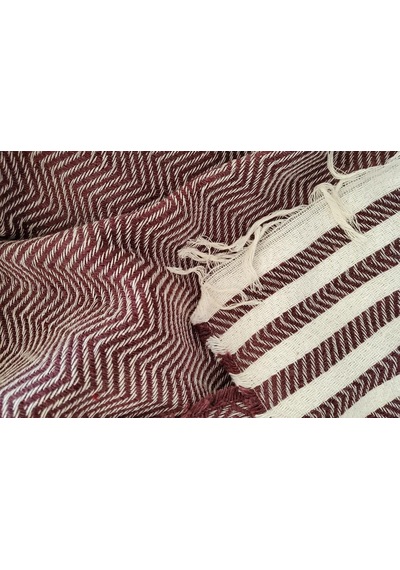 Aksu Summer Line Çok Amaçlı Örtü Pike Koltuk Örtüsü 170x220 Bordo Bordo