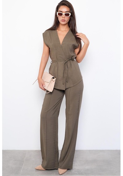 Seeh Haki Basic Yelek Pantolon Takım Sh241 Standart