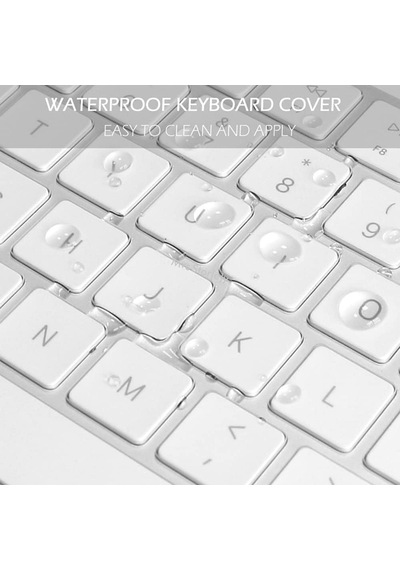 Apple Magic Keyboard 3 A2520 Numerik Türkçe Q Klavye Koruyucu Iso Ters L Enter Uyumlu Ultra İnce Clear Silikon Kaplama Toz Ve Sıvı Koruma Transparent Keyboard Cover Şeffaf 56657621