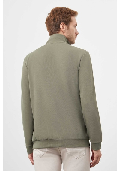 Morven Erkek Haki Fermuarlı Bato Yaka Sweat-shirt 25ks063001710 Haki Haki